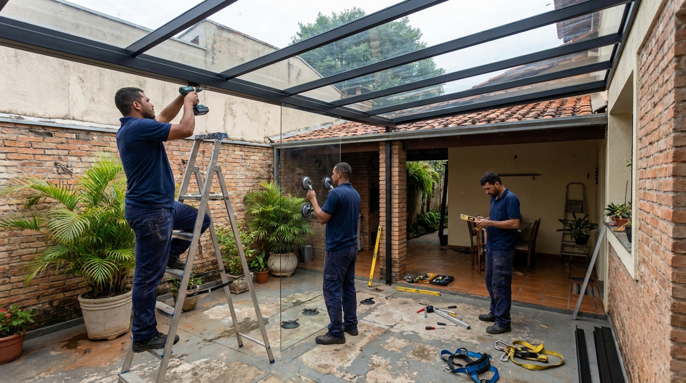 Cobertura de Vidro no Jardim Sofia, Joinville‑SC